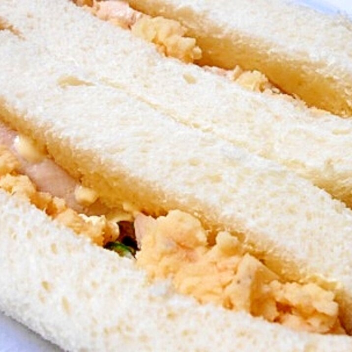 鶏ハムと明太子タラモサラダで ❤ ずぼらサンド